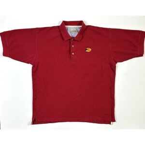 Bass Pro Shop Red Head Shirt Men's Medium Vintage Red Polo